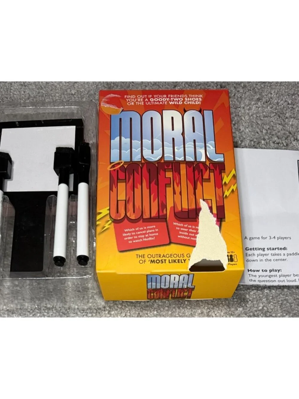 Moral Conflict Party Game Complete Professor Puzzle Ages 12+ 3-4 Players